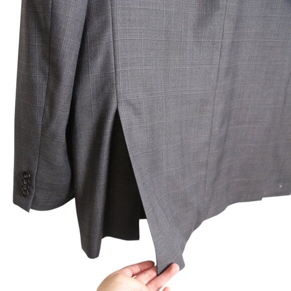 Michael Kors 100% Wool Classic Single Breasted Men's Grey Blazer Coat Size 42L - Picture 5 of 8